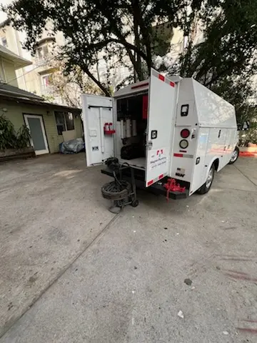 Magnet Plumbing service vehicle on-site for Water Heater Repair in Marina Bay