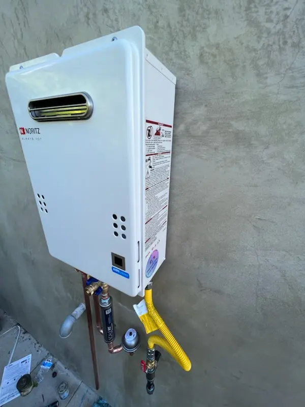 Tankless water heater installation for Marina Bay homes